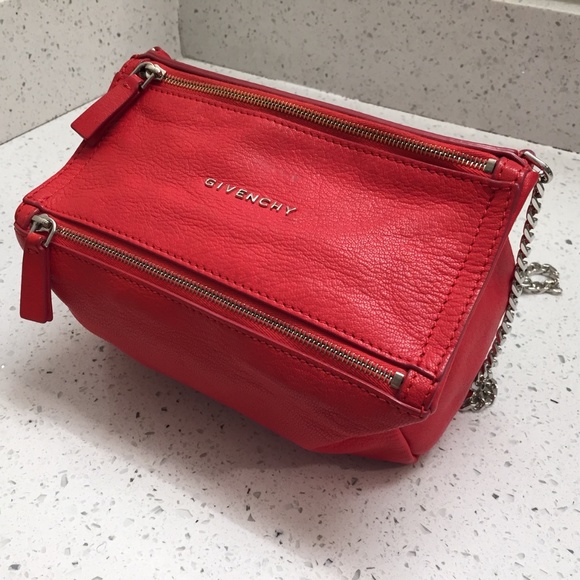 GIVENCHY Red Sugar Goatskin Mini Chain Pandora Bag - Picture 8 of 16